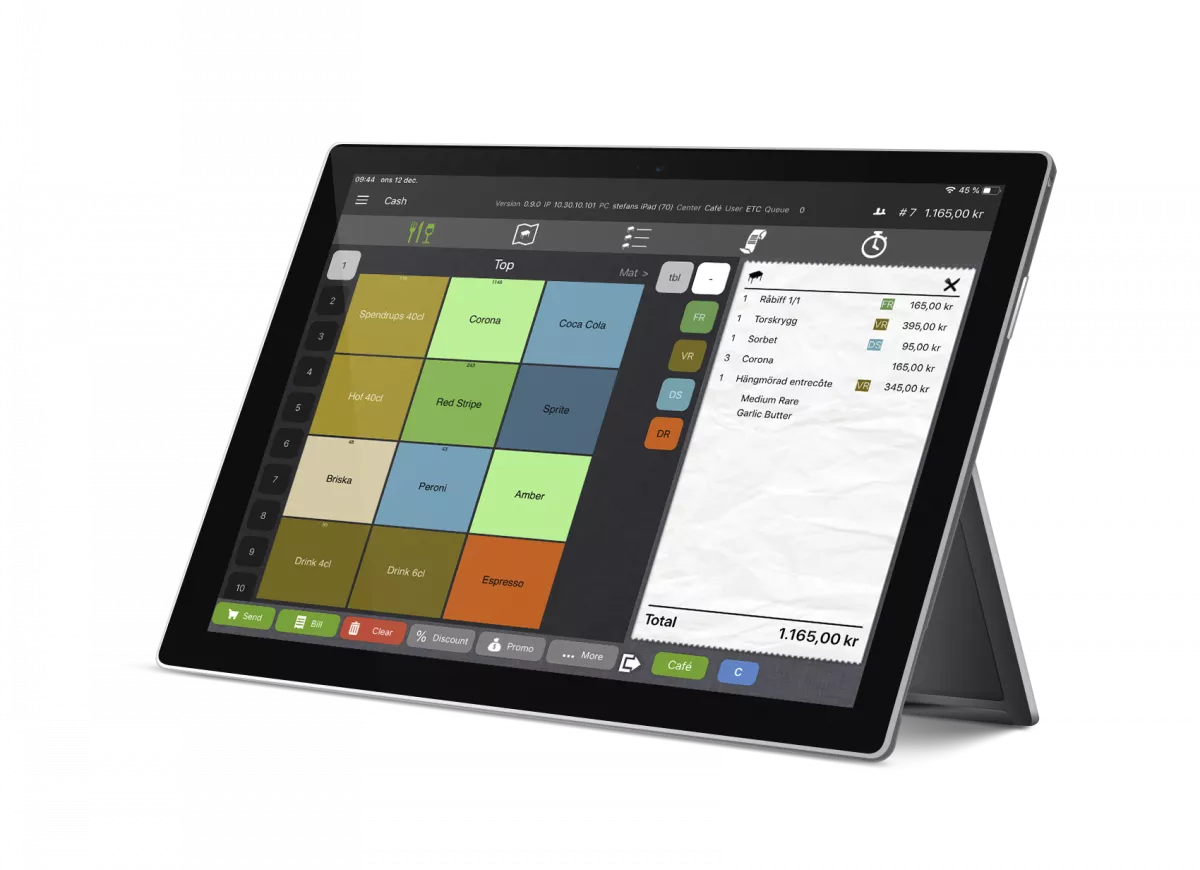 Trivec iPad POS system